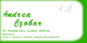 andrea czobor business card